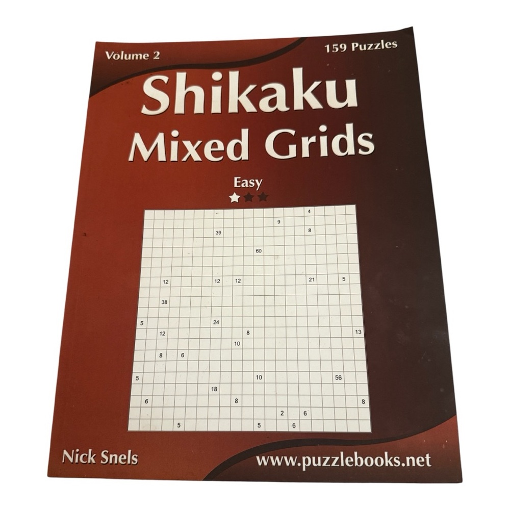 Shikaku Mixed Grids Volume 2 (Level: Easy) Book by Nick Snells (159 puzzles)